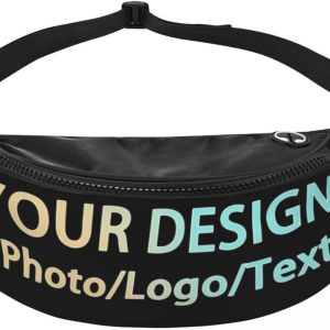 Custom Fanny Pack with Adjustable Belt. Personalized Add Your Photo Text Logo. Travel Hiking Sports Running for Waist Bag