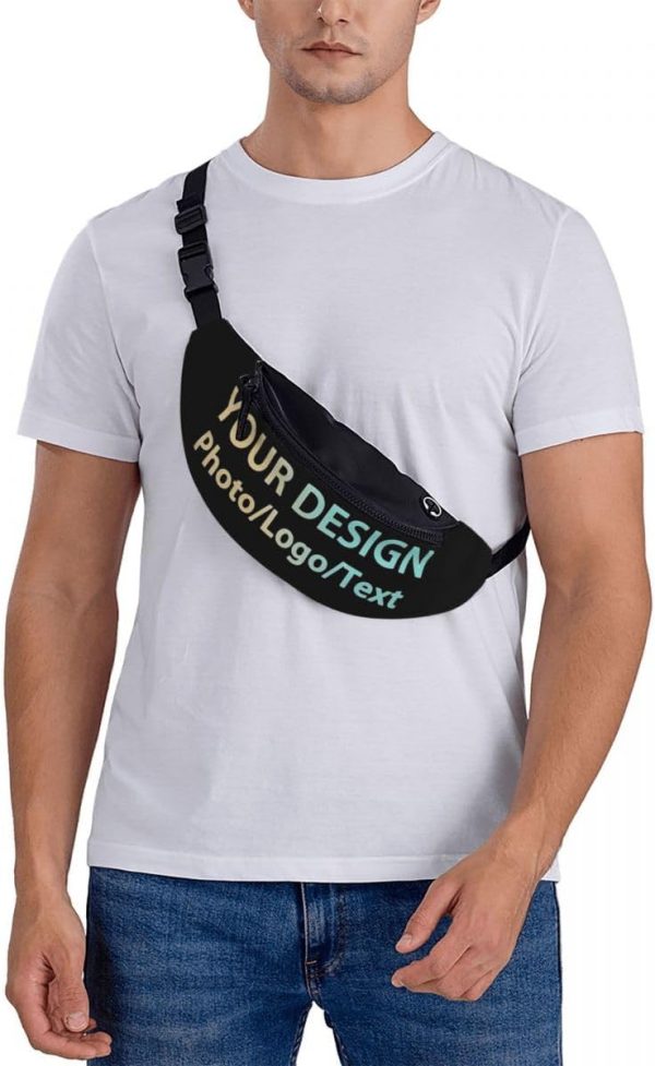 Custom Fanny Pack with Adjustable Belt. Personalized Add Your Photo Text Logo. Travel Hiking Sports Running for Waist Bag - Image 6