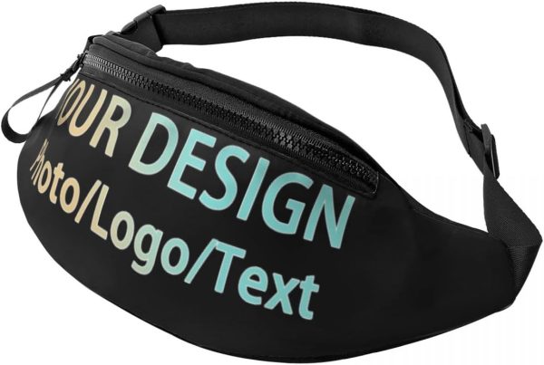 Custom Fanny Pack with Adjustable Belt. Personalized Add Your Photo Text Logo. Travel Hiking Sports Running for Waist Bag - Image 2
