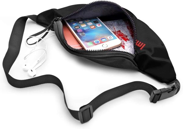 1-300PCS Custom Fanny Pack Waist Bag Personalize Bum Bags With Adjustable Belt Outdoor Travel Beach Shoulder Hip Bag For Women & Men (Black) - Image 4