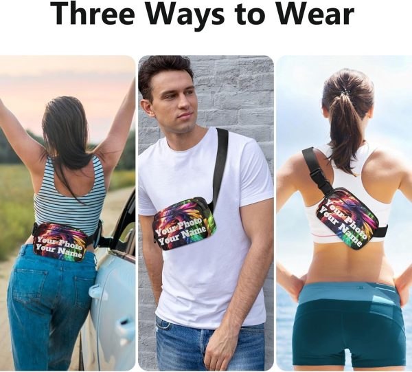 Custom Photo Name Fanny Packs for Women Fanny Pack For Men Belt Bag Crossbody Fanny Packs for Women Running Fanny Pack Waist Pack 21341053 - Image 5