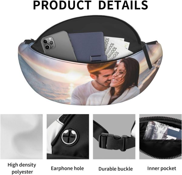 Custom Sling Bag for Women Men Personalized Sling Backpack with Your Photo Text Customized Chest Bag for Outdoor Travel. Style5 - Image 4