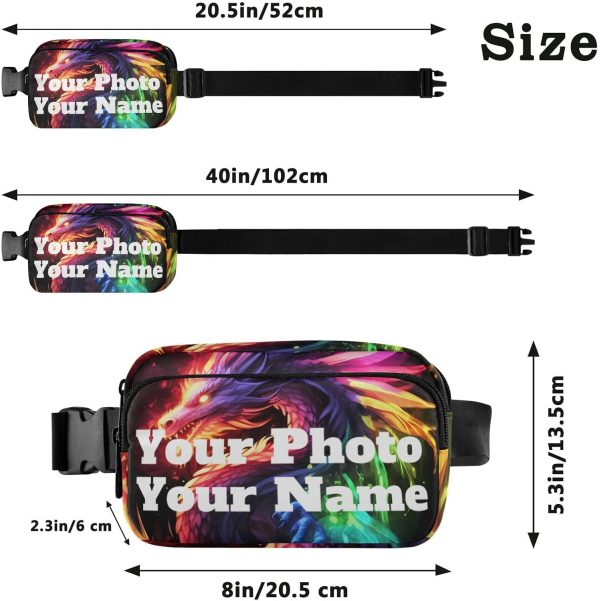Custom Photo Name Fanny Packs for Women Fanny Pack For Men Belt Bag Crossbody Fanny Packs for Women Running Fanny Pack Waist Pack 21341053 - Image 3