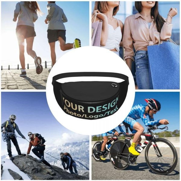 Custom Fanny Pack with Adjustable Belt. Personalized Add Your Photo Text Logo. Travel Hiking Sports Running for Waist Bag - Image 9